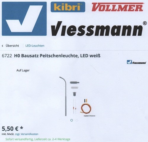 Viessmann bausatz 6722 - h0,