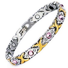 Unisex Magnetarmband Magnetschmuck Ketten Silber Armband Magnettherapie Abnehmen