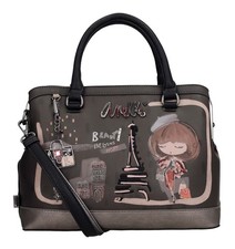 Anekke Mademoiselle Short Handle Bag Handtasche Tasche Multicolor dunkelbraun