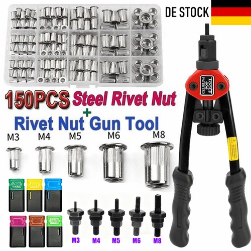 Edelstahl nietmuttern set - edelstahl, 150x