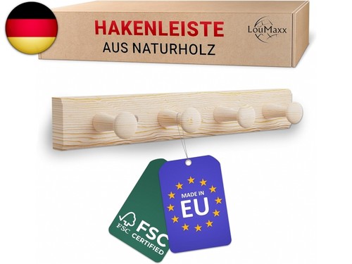 Loumaxx garderobenleiste holz - garderobenleiste,