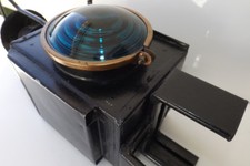 British James A. Jobling Pressglas alt Eisenbahnlampe Signallampe Petroleumlampe