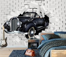3D Retro Auto M4983 Tapete