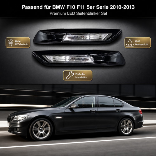 Schwarze led seitenblinker - 2x, led-seitenblinker