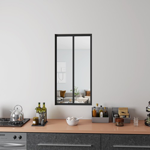 Schwarz aluminium 63x108cm - schwarz,