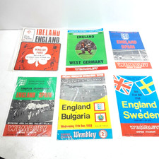 England Internationale Fußballprogramme, Wembley, 1966-72, insgesamt 6 Deutschland