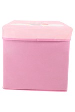 Spielzeug Aufbewahrungsbox Kinder Rosa Stoff Wolke Regenbogen Box mit Deckel