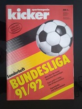 Kicker Sport-Magazin ⚽️ Sonderheft BUNDESLIGA 1991/92 komplett & unbeschnitten 