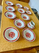 Henneberg 1777 ATLAS Suppenteller 12-tlg. | Porzellan GDR | Vintage DDR 1980er