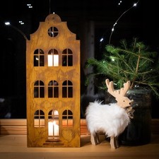 Rost Metall Laternen - Weihnachtslaterne - Gartenlaternen - Laternenhaus Latarne