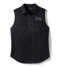 Harley-Davidson Blusentop Essential Bling, Schwarz, Ärmellos, Gr. S-3XL