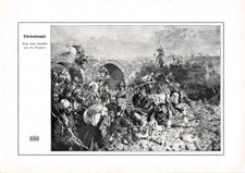 Türkenkampf - Theodor Rocholl - Histor. Kunstdruck von 1913 ~20x28cm -