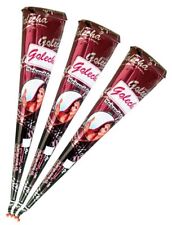 3x Golecha 100% Natural Henna Paste Cones Kegel (Rot-Braun) No Mix, No PPD, 75g