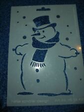 Schablone A5 Schneemann, für Textil oder Fenster Gestaltung Heike Schäfer 