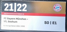FC Bayern München - VFL Bochum Sammlerticket VIP Parkhaus