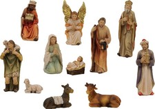Krippenfigur Set 11-teilig 10 cm Polyresin Weihnachtsdeko