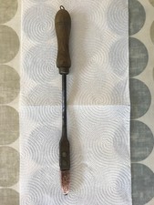 Vintage Kupferkopf Lötkolben Holzgriff Werkzeug Sammlerstück