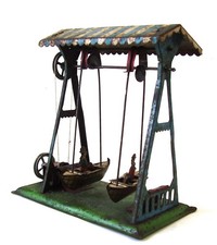 Antikes Antriebsmodell Schiffschaukel Blech vor 1945