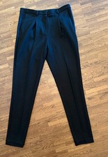 Windsor, Hose mit Bundfalten, Wolljersey, Schwarz, Gr. 36, NP 449 €