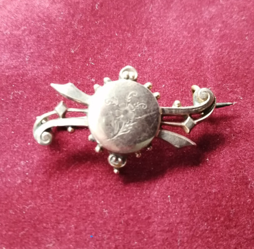 Antike schaumgold brosche - antike,