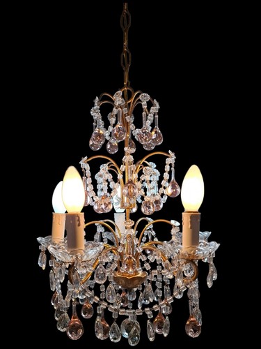 Vintage pink crystal drop - crystal,