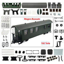 Packwagen 4-achsig grün HSB/DR als SpurG Bausatz Selbstbau Modell für Gartenbahn