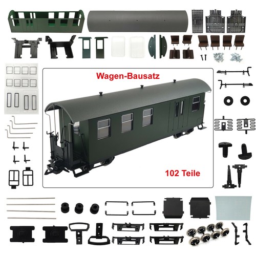 Packwagen achsig grün - 4-achsig,