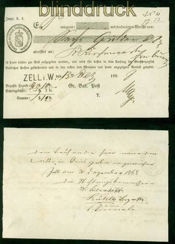 Baden zell 13 12 1868 - ., 13.12.1868