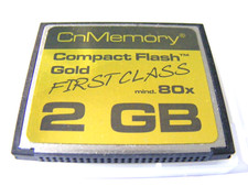 . 2GB Compact Flash Card 80x ( 2 GB CF Karte ) CnMemory gebraucht