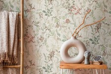 Tapete Blumen & Beeren im