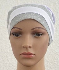 ISLAM-ABAYA- Kopftuch-Hijab Turban Bonnet Cap Bone mit Pailletten gestreifte