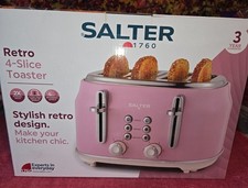 Salter Toaster Retro 4 Scheiben rosa OVP