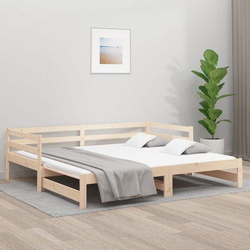 Tagesbett ausziehbar natur - tagesbett,