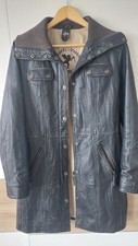 Vintage Damen Leder Mantel Gr. M der Marke Gipsy schwarz