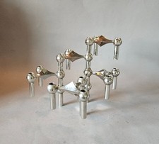 6 vintage Stoff Nagel Kerzenhalter candle holders 70s 70er bmf quist space age