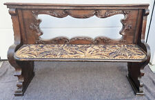 schöner dekorativer Massivholz Eiche Kirchenbank 152cm - Vier Jahreszeiten 73