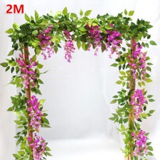 Künstliche Girlande Kunstblumen 2M Efeugirlande Hängende Pflanzen Hochzeit Deko