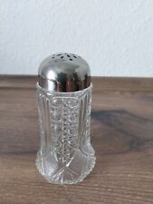 Sehr alter Zuckerstreuer Pressglas klar  Höhe 14 cm