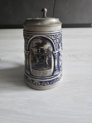 Bierhumpen mit zinndeckel - mit,