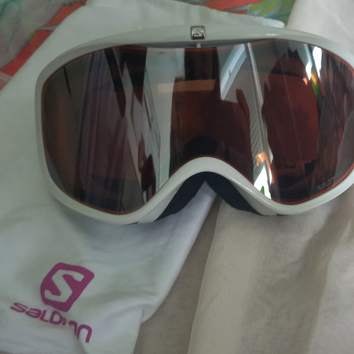Salomon skibrille weiß rote - salomon,