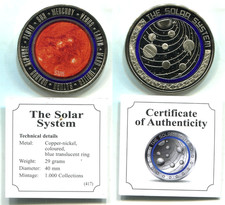 Medaille  "Das Sonnensystem- Sonne"  mit Zertifikat