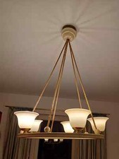 Hippe 5-flammige Deckenlampe im Design der 50er Jahre, sehr gut erhalten