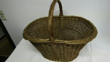 sehr großer alter Weidenkorb Einkaufskorb Präsentkorb Korb Feuerholzkorb Deko 