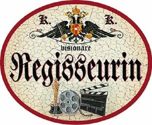 Nostalgieschild regisseurin - nostalgieschild, "regisseurin"