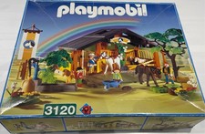 Playmobil 3120 Reiterhof Pferdestall UND 4209 Traktor mit Langholztransport