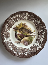 Royal Worcester Teller Fasan Design Palissy England Spielserie braun 