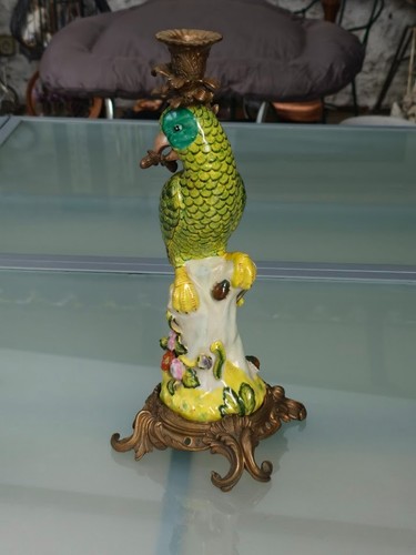 Bronze porzellan tischleuchter - bronze,