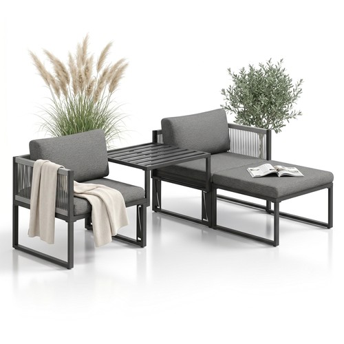 Sitzgruppe aluminium lounge - aluminium,