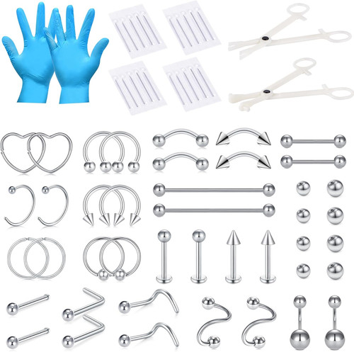 Piercing set mit nadeln 14g - nadeln,