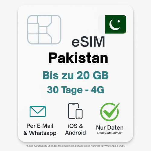 Pakistan esim datentarif - pakistan,